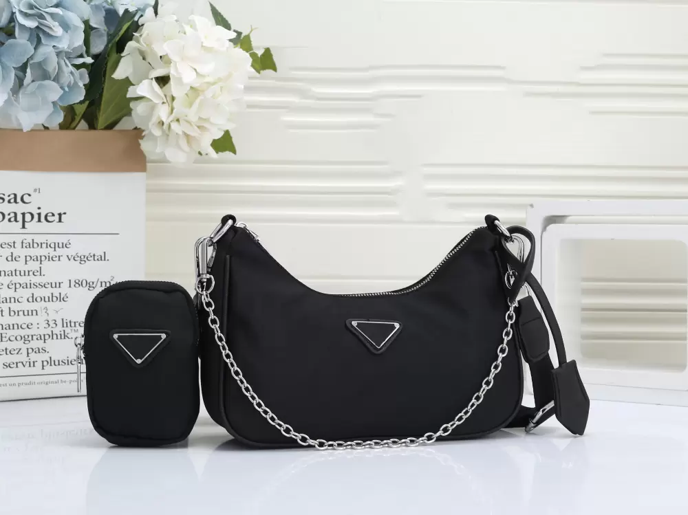 

Nylon Shoulder Bag Purse Ladies Handbag Messenger Bag Hobo Camera Wallet Black Rectangle Bag, Vip shiping