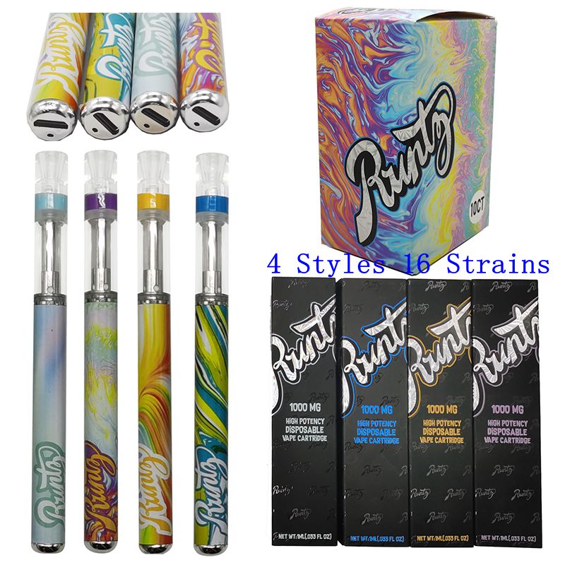 

Runtz Rechargeable Disposable Vape pen e cigarette 350mAh Battery 1.0ml Empty Cartridge Packaging Gift Boxes Thick Oil Vaporizer Display box