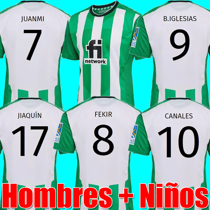 

21 22 23 real Betis soccer Jerseys JOAQUIN B.Iglesias camiseta de futbol Juanmi CANALES Fekir 2021 2022 2023 special football shirts copa DEL rey FINAL MEN KIDS KIT home, Home kids