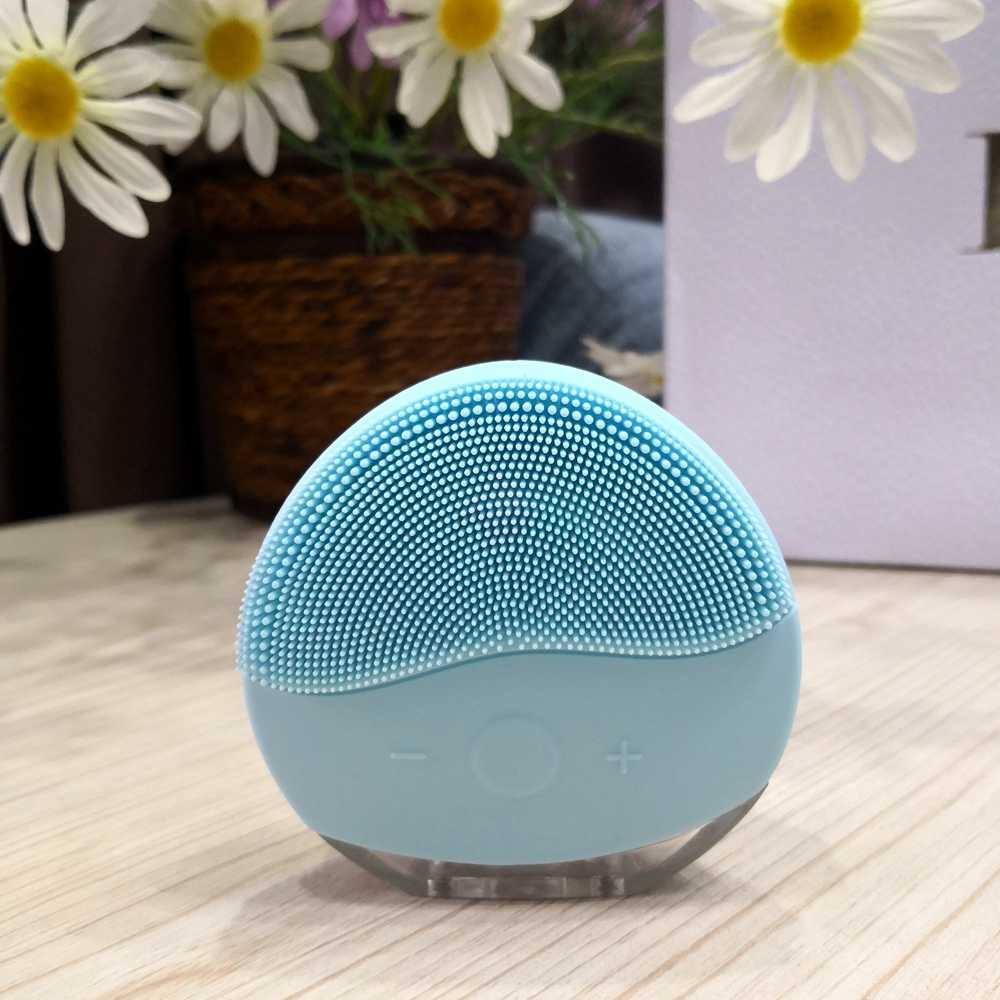 facial cleansing brush massager 3in1 rechargeable electric silicone exfoliating face brush-image-768129569
