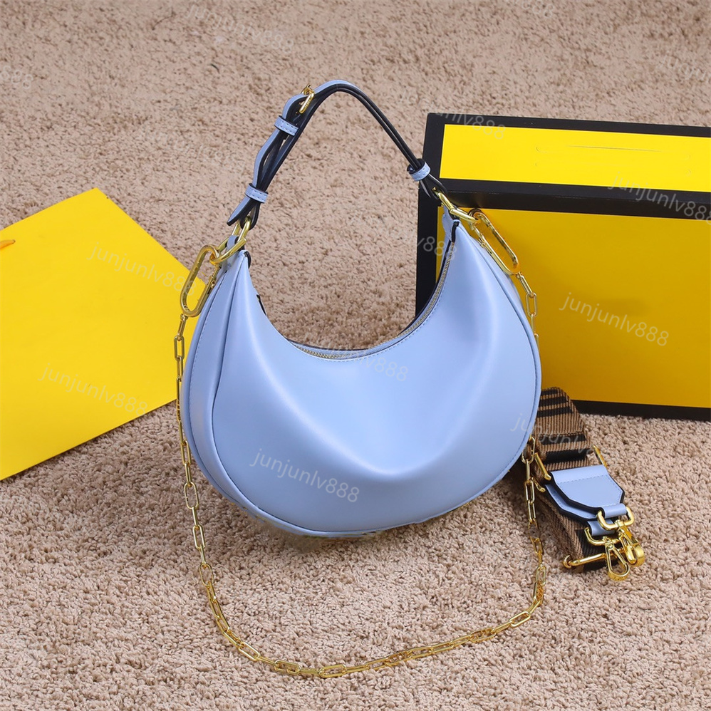 7A quality women Luxury leather handbag designer crescent shoulder bag Mini crossbody hobo clutch tote underarm armpit bag leather messenger pochett