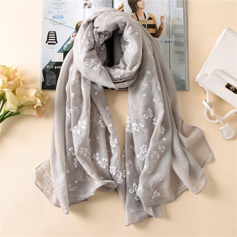 

Scarves Brand Summer Women Viscose Scarf Fashion Polka Floral Silk Cotton Winter Shawl Lady Pashmina Bandana FoulardScarves