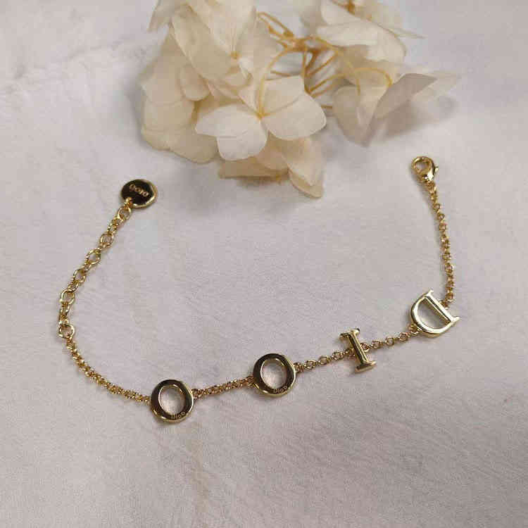 Fine jewellery Chain Bracelets diamond inlaid letter Bracelet simple style female student bracelet Jewelry-image-761411168
