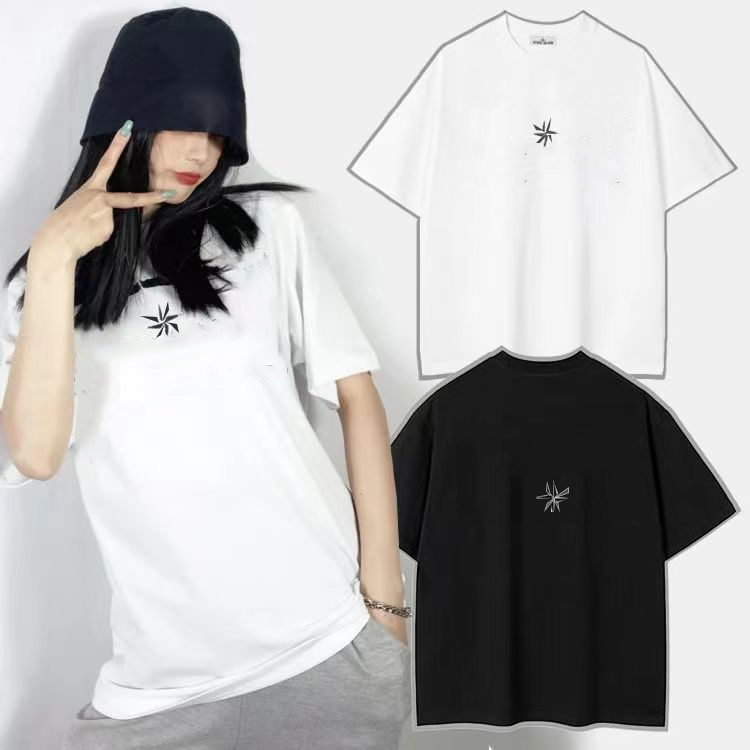 Femme t-shirts été t-shirts pour dame mince femmes t-shirts manches courtes respirant noir blanc hauts S-3XL