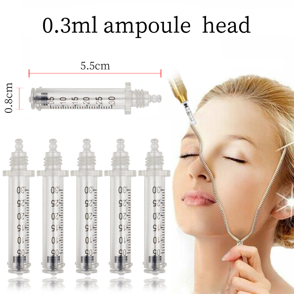 

0.3ml 0.5ml Ampoule Head for Mesotherapy Device Adapter No Needle Hyaluron Pen Skin Rejuvenation Anti Wrinkle Lip Lifting Beauty Injection Syringe