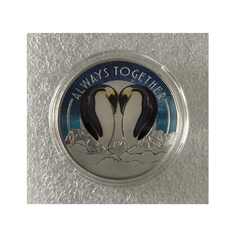 

The South Pole Penguin Silver Plated Souvenirs and Gifts Always Together Love Coin Home Decorations Commemorative Coins.cx