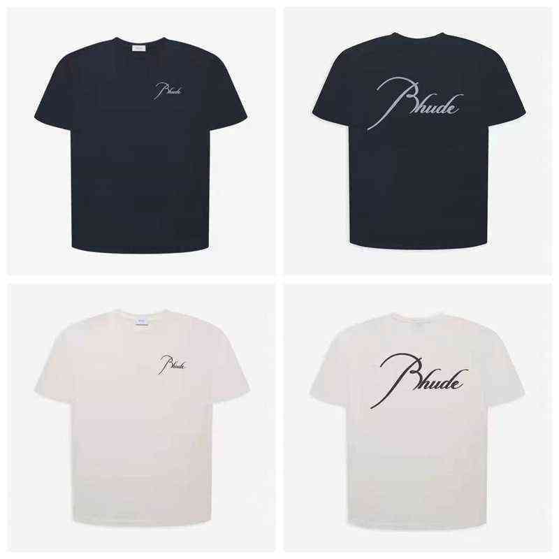 

Brand Designer t Shirt Vintage Rhude Men Women 1:1 Quality Heavy Fabric T-shirt Tees, Style 6