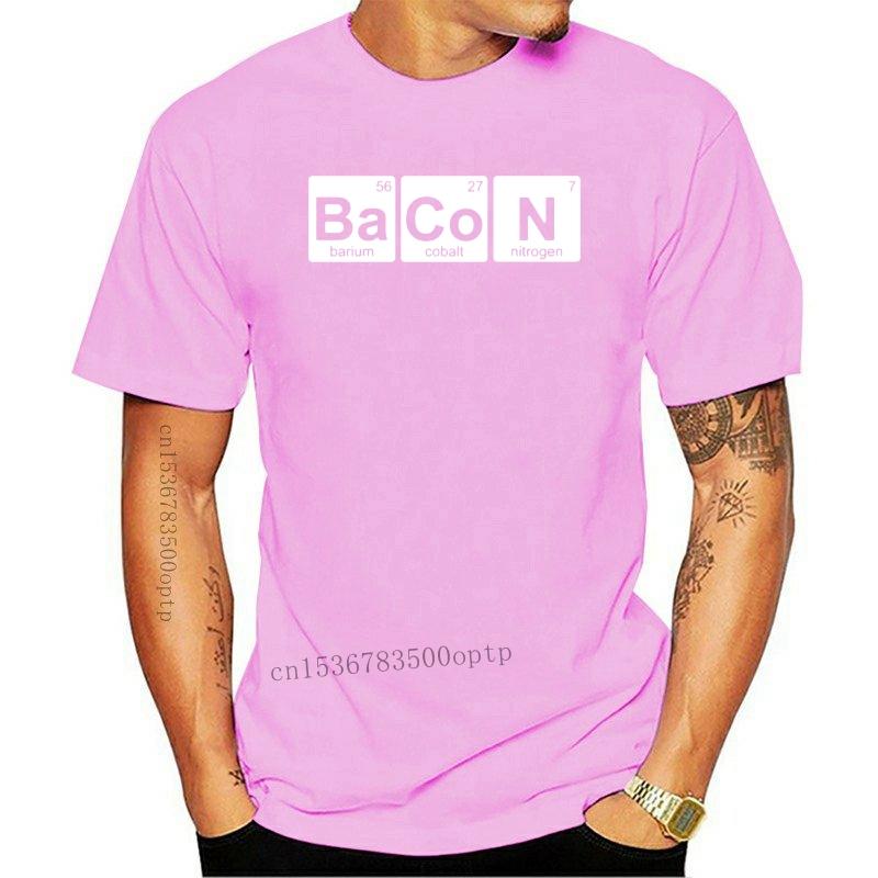 

Men' T-Shirts Men T-Shirt Clothing Plus Size Chemistry Of Bacon Unisex Geek Science Gift Tee ShirtMen, White