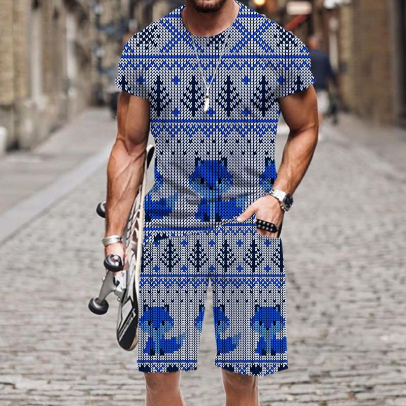 

Men's Tracksuits Men's T-shirt Set Beach Harajuku Short Sleeve Street Sportswear Tops Outfit O Neck 3D Printed 2022 Hip-hop Summer Casua, At4665jiaadk2539