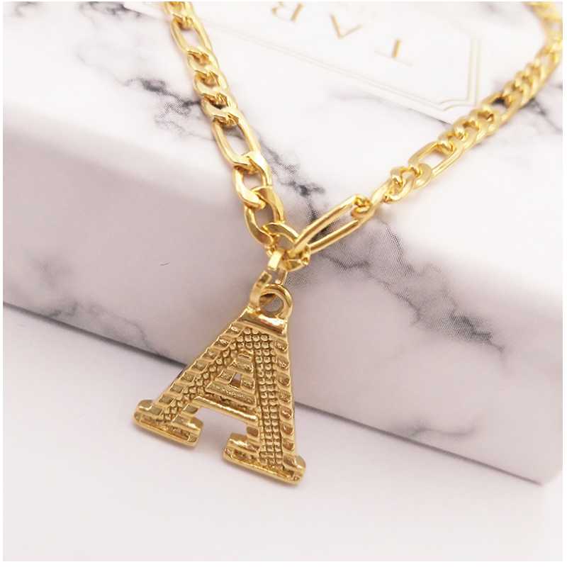 

Chains Top Selling Cute A-Z Letters Necklaces Gold Color Initial Alphabet Pendant With Chain Name Jewelry Gift For Women GirlsChains ChainsC