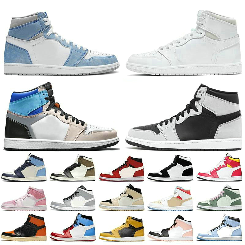 

Men Designer 1 High basketball Shoes 1s Mid Mens Sneaker Patent Bred Royal Hyper University Blue Rebellionaire Fragment Fearless UNC 85 Georgetown outdoor trainers, 1s court purple
