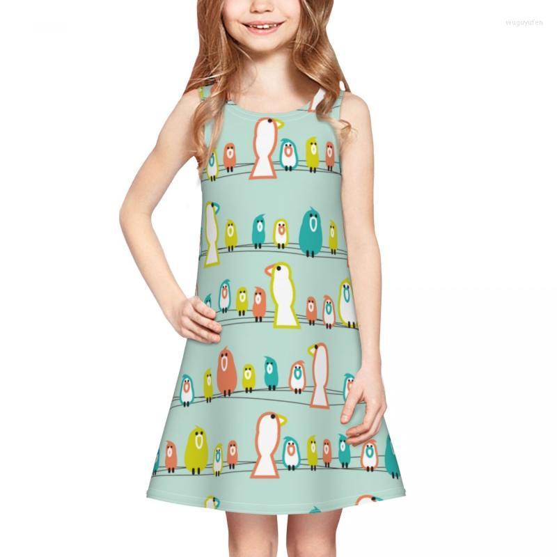 

Casual Dresses Children' Printed Sleeveless Elegant Skirt 2022 Wear, Black