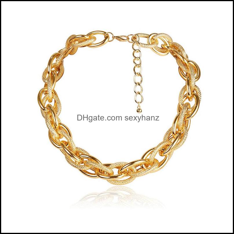 

Chains Necklaces Pendants Jewelry Hip Hop Punk Style Single Layer Handmade Bracelet Female Creative Mix Geometric Thread Clavicle Chain Ho