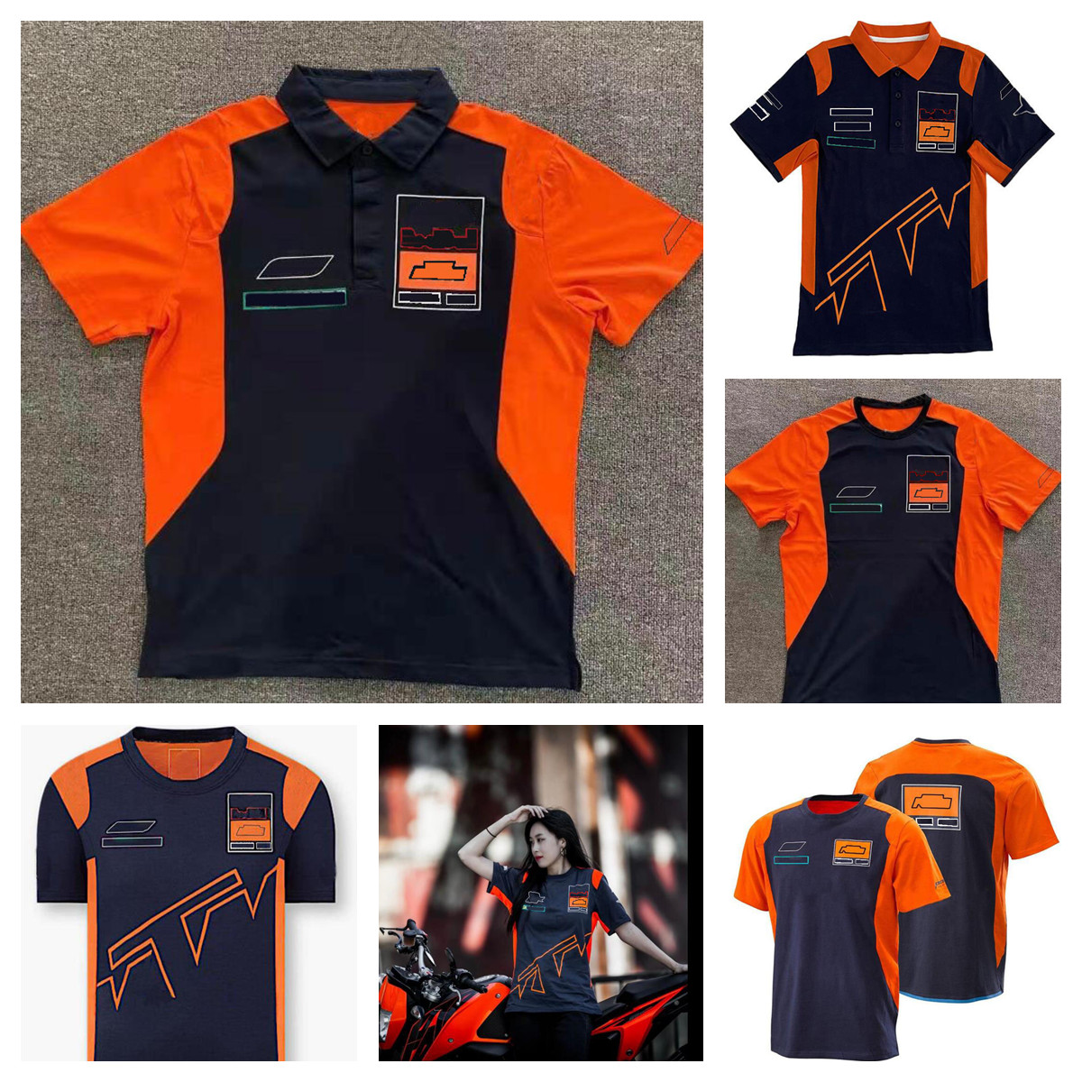 

2022 new motorcycle polo suit summer team racing T-shirt with the same custom