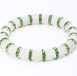 

Fashion Strands Natural Stone white bead blue red green spacer adjusted Bracelet elastic ei4j