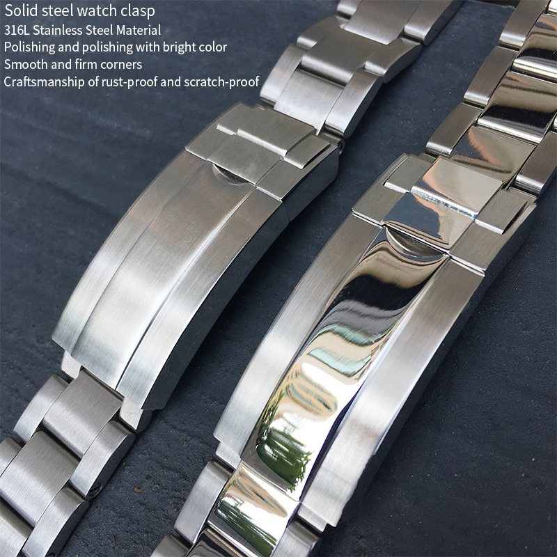 

20mm watchsands Polish Silver Stainless steel Suitable