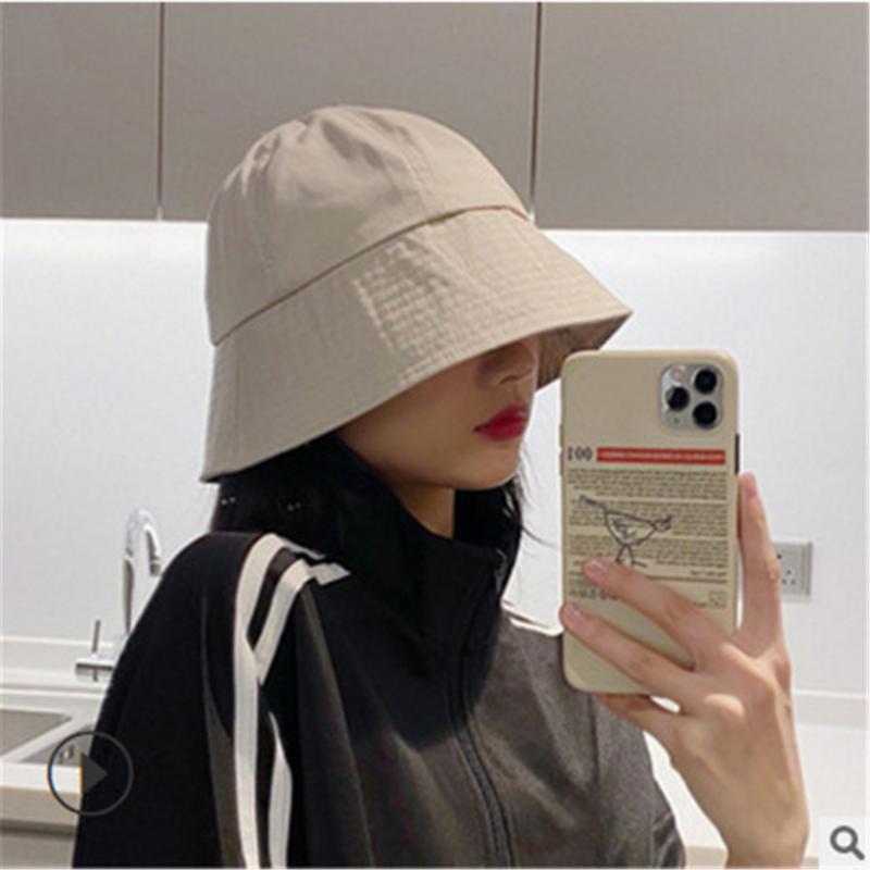 

Berets The 2022 Japanese Big Eaves Chun Xia Folding Bucket Hat Sunscreen Topi Han Edition Joker Panama CapBerets