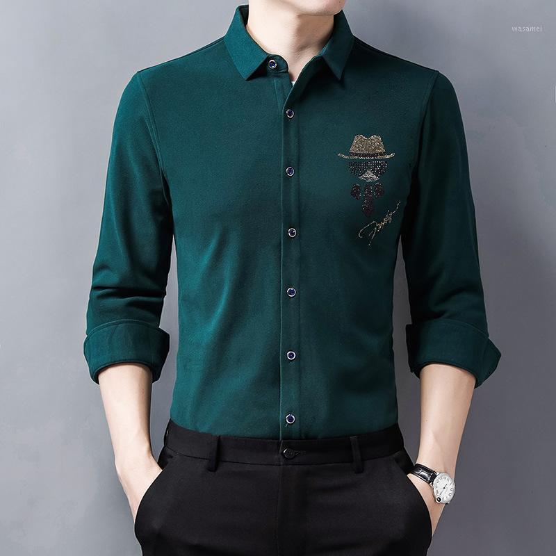 

Both-side Flannelette Winter Thermal Green Mens Shirts Large Sizes Burgundy Claret Double-sided Plush Blouse Brown Polar Fleece Men's Casual, Red