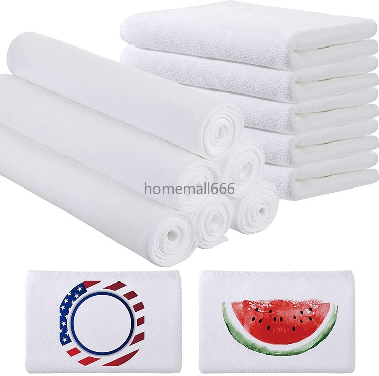 

Sublimation Blank Beach Towel Cotton Large Bath Towels Soft Absorbent Dish Drying Cleaning Kerchief Home Bathroom (30 x 60 cm) AA, Customize