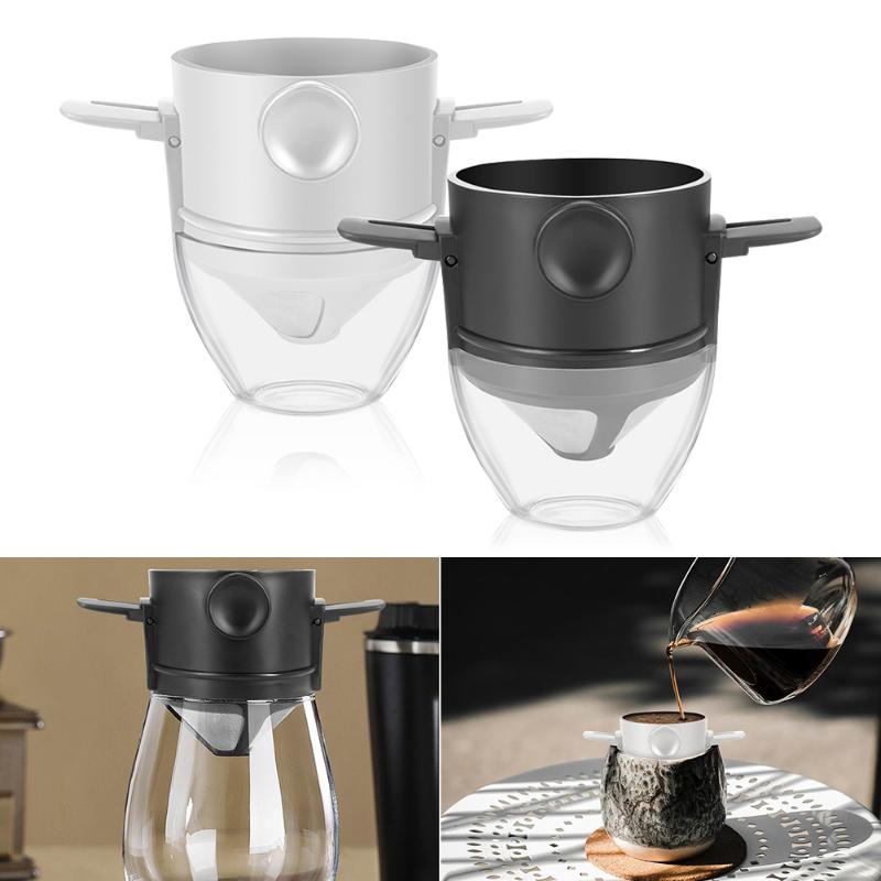 

Coffee Filters Foldable Filter Stainless Steel Paperless Dual Layer Maker Portable Drip Tea Holder Pour Dripper