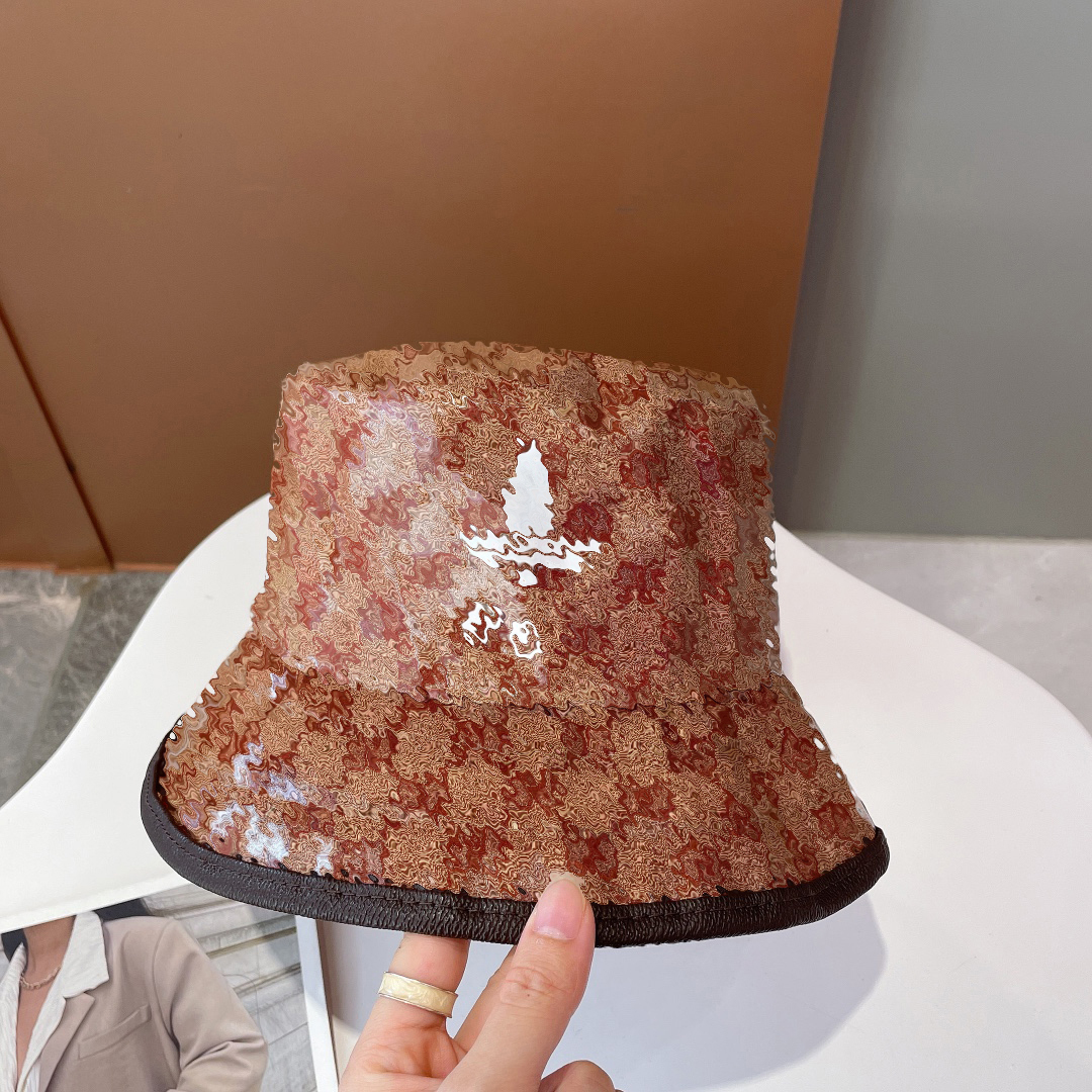 

Designers bucket hat spring summer autumn fashion leisure hats luxurys flower cap outdoor sunshade cap high quality sun caps good, Brown