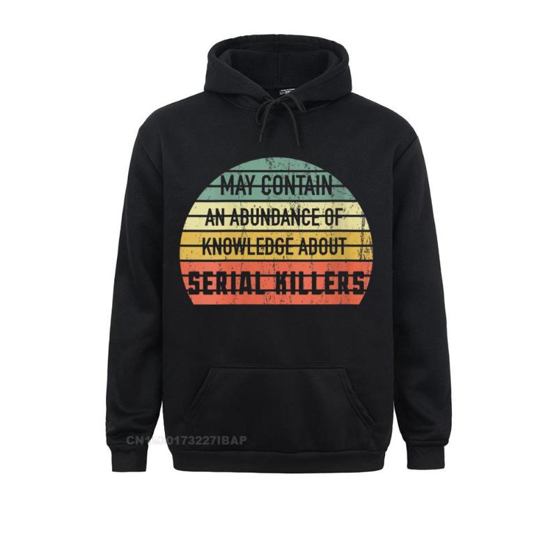 

Men' Hoodies & Sweatshirts Funny May Contain Knowledge About Serial Killers True Crime Hoodie Funky Male Ostern Day Vintage Clothes, Red