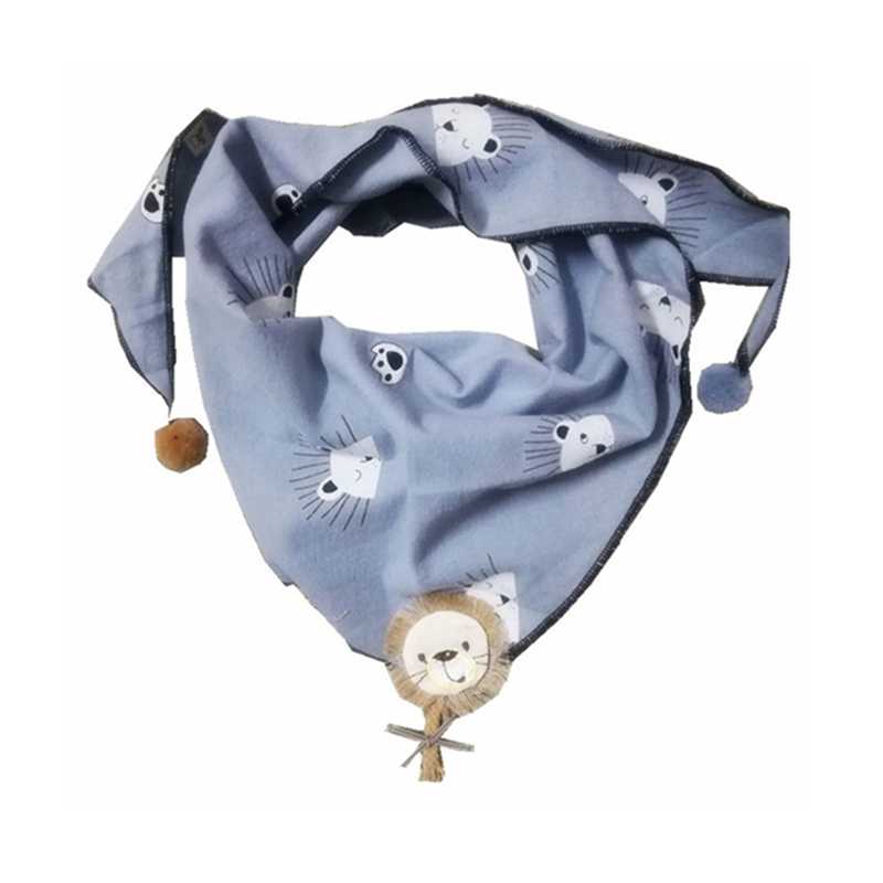 

Scarves 2022 Spring Baby Girls Plaid Dot Lion Triangle Scarf Bibs Autumn Winter Boys Children Neck Warm Kids Neckerchief