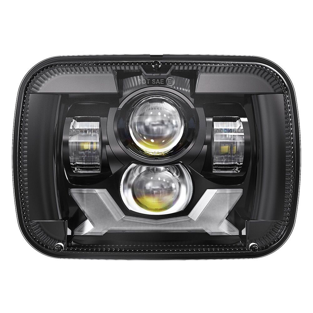 

DOT/ECE LED RHT Hight & low beam heated headlight with black inner bezel-single light