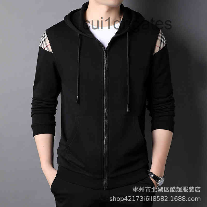 

Brand 2022 Designer B BR Coats and Hoodie 2022 spring autumn new middle-aged young men's loose cardigan sweater fash, Black