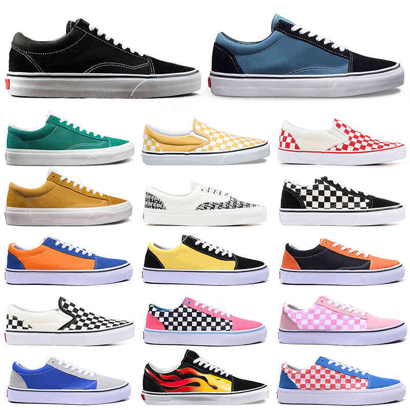 

Shoes White Fashion van Old Skool Canvas Men Women Running Sneakers White Black Pink Green Slip on Sports Chaussures Walking Jogging, Item #7