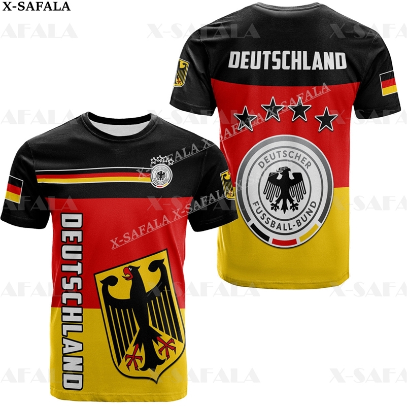 Germany Custom Name And Number Fans Soccer Football 3D Printed High Quality T-shirt Summer Round Neck Men Female Casual Top-8 220619