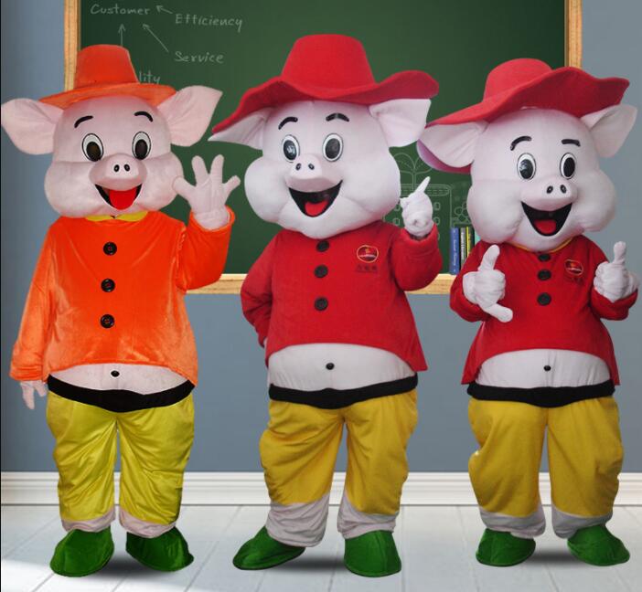 

Mascot doll costume Pig Mascot Coutume Fancy Dress birthday Halloween party performance props, As show