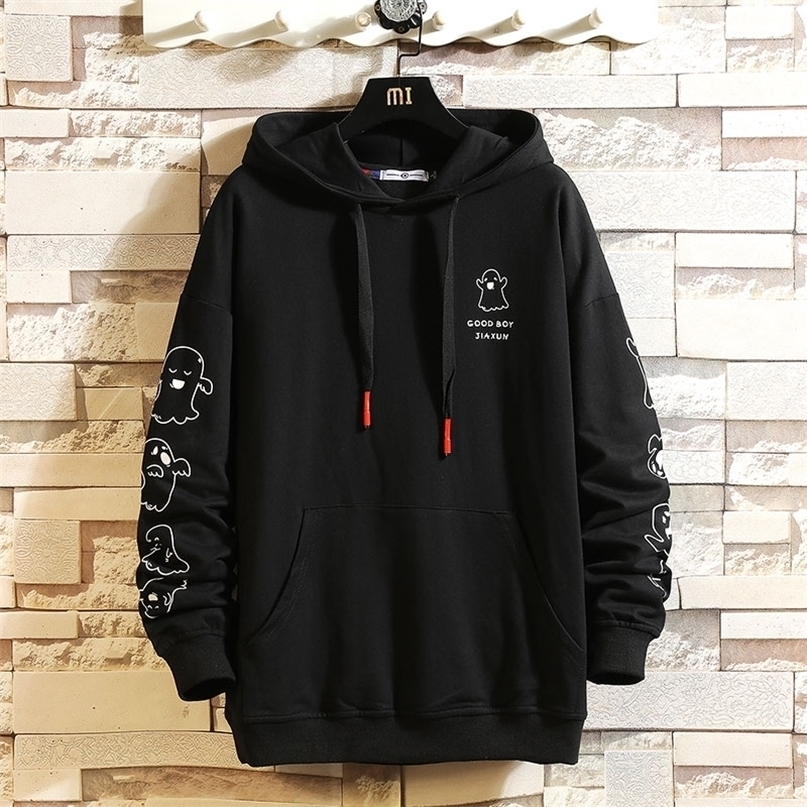 

Autumn Spring Fashion Black White Sweatshirt MenS Hip Hop Long Sleeve Pullover Hoodies Sweatshirt Clothes 220813, W4115 2