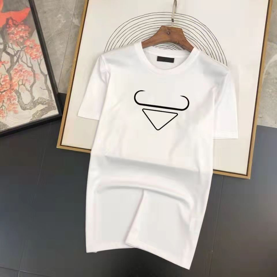 

T Shirts Designer Man Tshirts Mens Shorts Tees Summer Breathable Tops Unisex Shirt With Budge Letters Design Short Sleeves Size -3XL P2CY, P-black-4