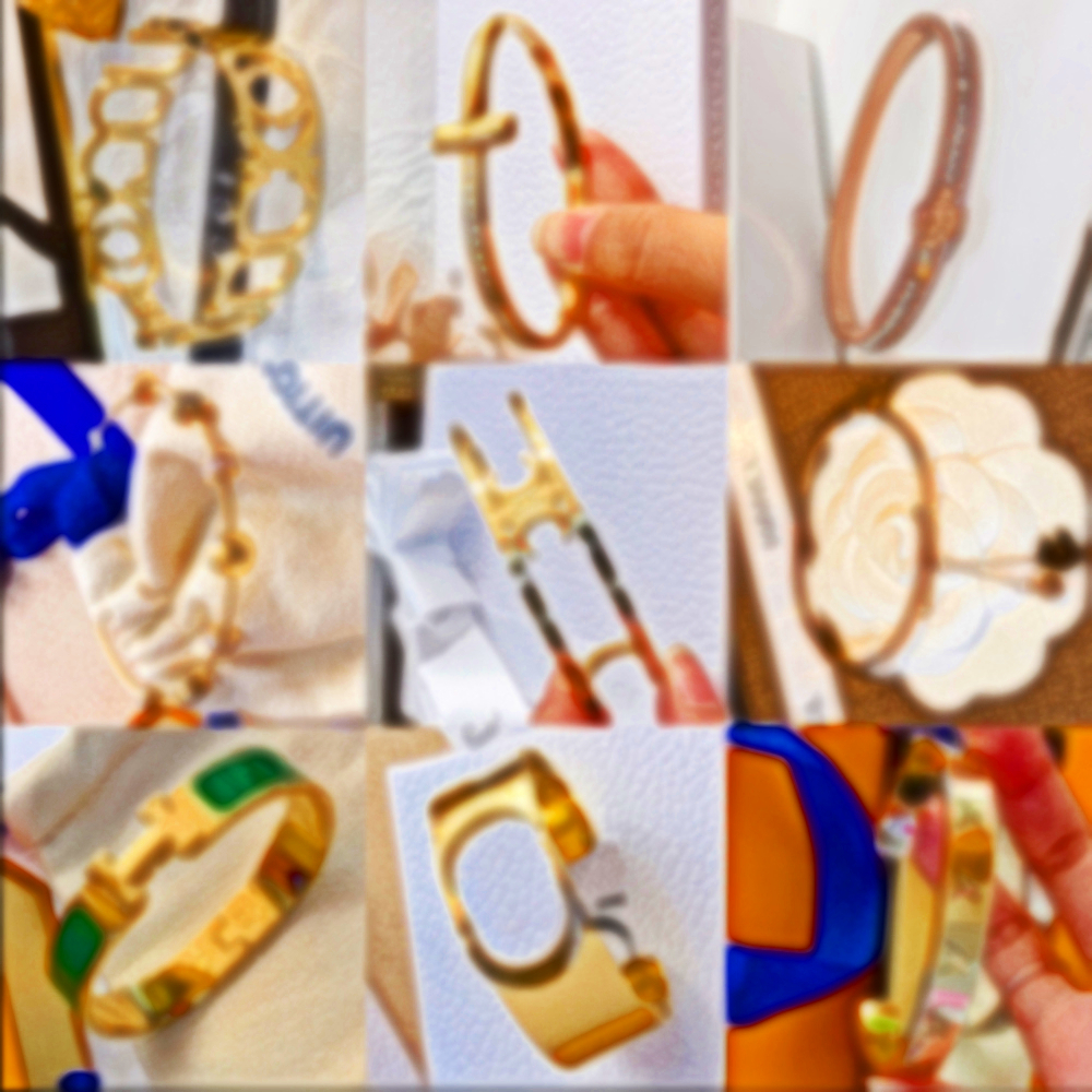 

Bracelets Women Bangle Designer Jewelry Crystal 18K Gold Plated 925 Silver Plated Stainless steel Lovers Gift Wristband Bangles Men Bracelet -1