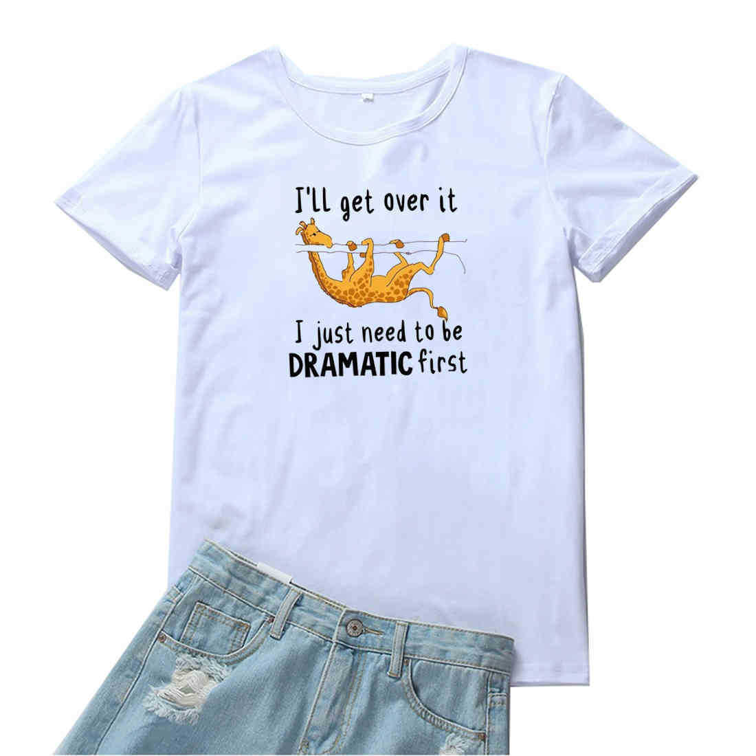 

I'll Get Over It Women Tee Stranger Things Cotton Tshirt Loose Casual Funny T Shirt Kawaii Clothes T-shirts 2023, Yellow