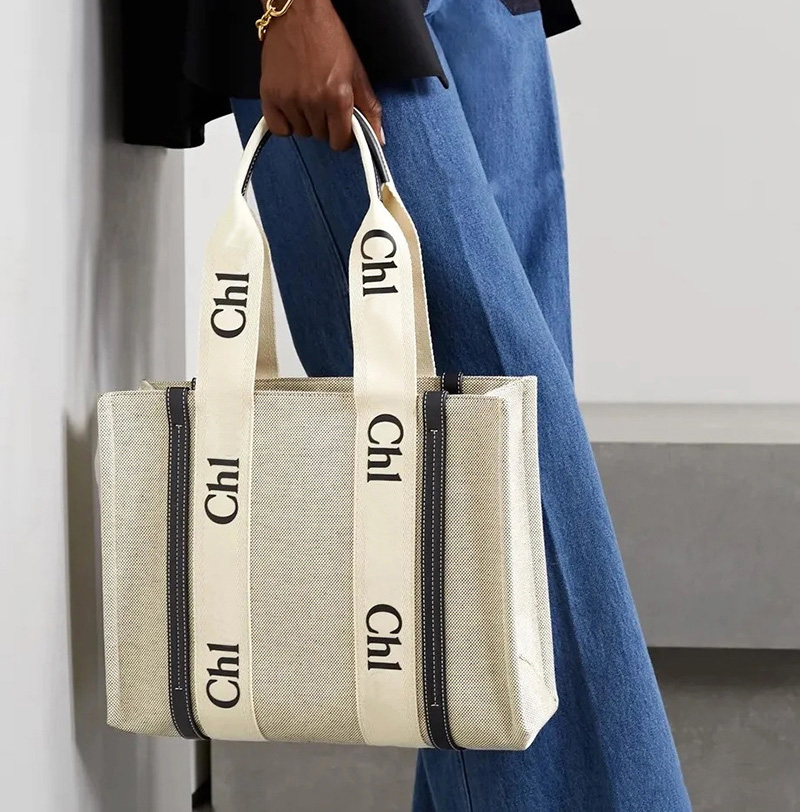 

5A quality Women handbags WOODY Tote shopping bag handbag high Canvas hobo fashion linen Large Beach bags luxury designer travel Crossbody Shoulder bag Purses, Brown