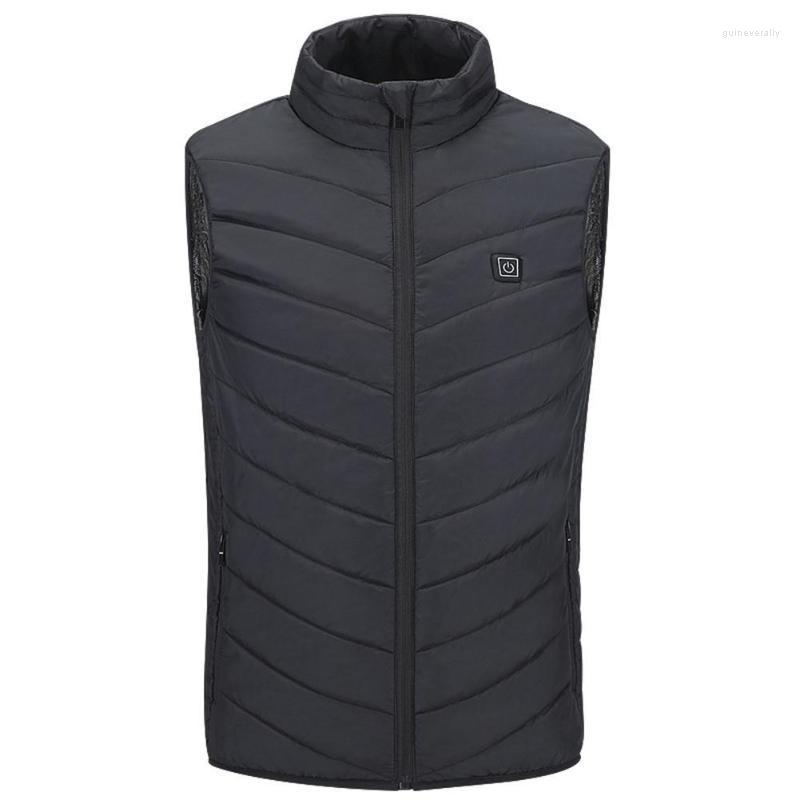 

Men's Down & Parkas Coats Men Washable Sleeveless USB Electric Heating Vest Winter Thermal Heated Jacket Guin22, Black