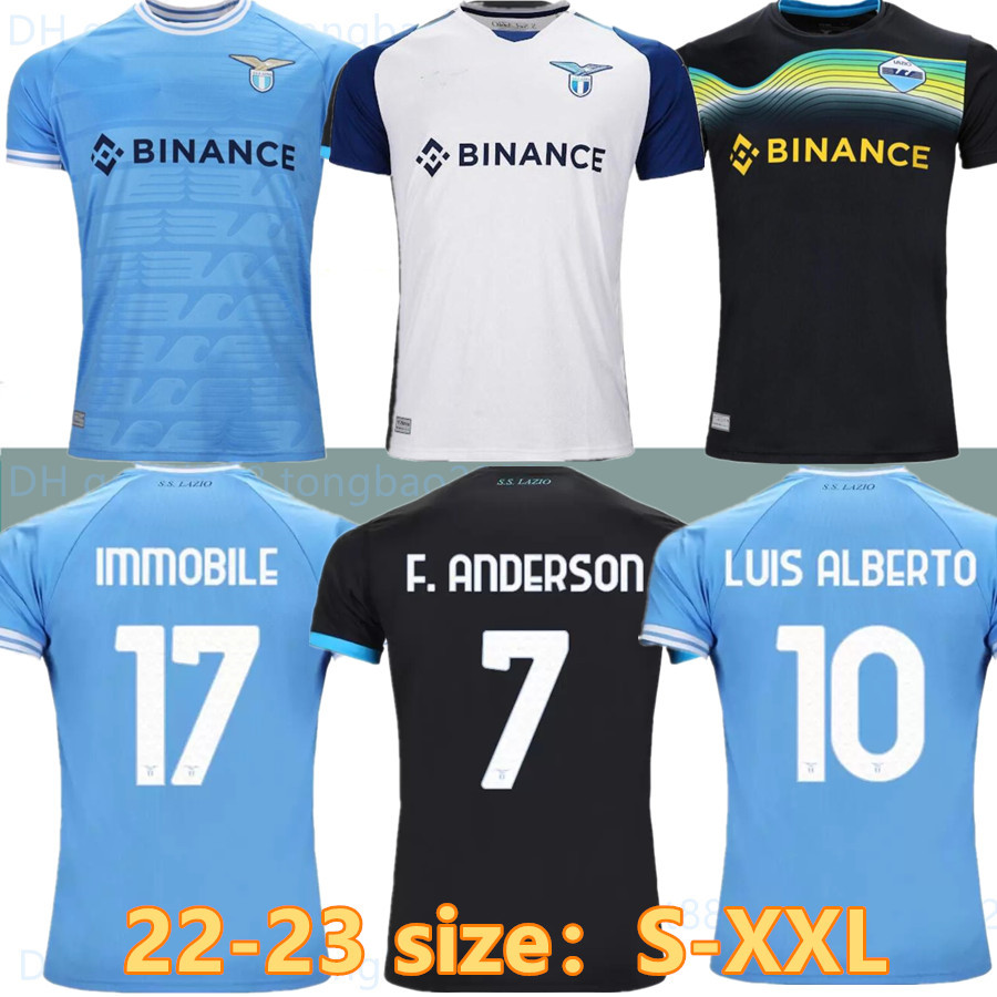 

22 23 Lazio soccer jerseys home away third 2022 2023 F. Anderson PEDRO football shirt LUIS ALBERTO IMMOBILE SERGEJ LAZZARI Zaccagni Men Kids kits maglia da calcio top, 22-23 away