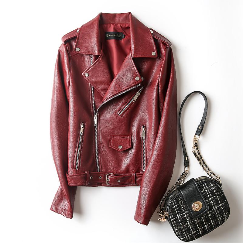 

Women' Jackets Motorcycle Leather Jacket Women 2022 Autumn Winter Streetwear PU Coat Office Elegant Fashion Temperament Short JacketsWomen, Black