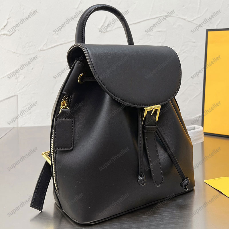 

Fashion Designer Backpack Mens Womens Bucket Bag Drawstring Old Flower High-capacity Commuter School Bags HandBags Leather Backpacks Style, Black
