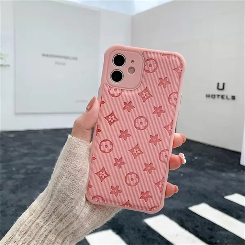 

6 Color Shockproof Phones Cases For IPhone 11 12 13 Pro Max XS XR X 7 8 Plus Luxury Designer Phone Case Classic Old Flower Shell Orange Pink, Black