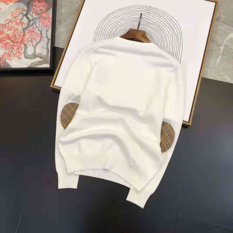 

Luxury BBR clothes 2022 autumn and winter new sweater men's Plush Chaowang red Korean Pullover garden collar top student long sleeve loose, White (plush)