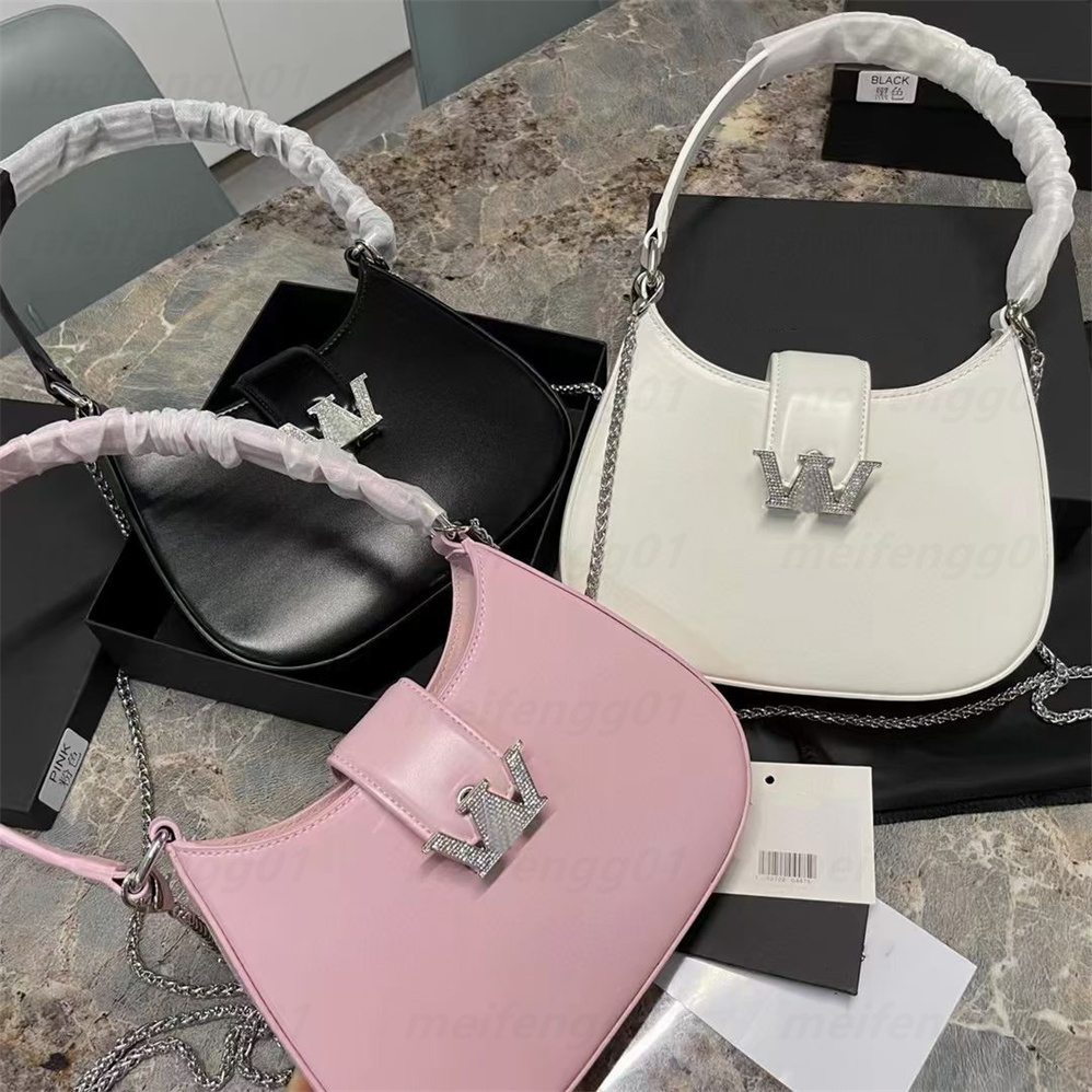 

High quality fashion shoulder bag women's luxury leather boutique, White