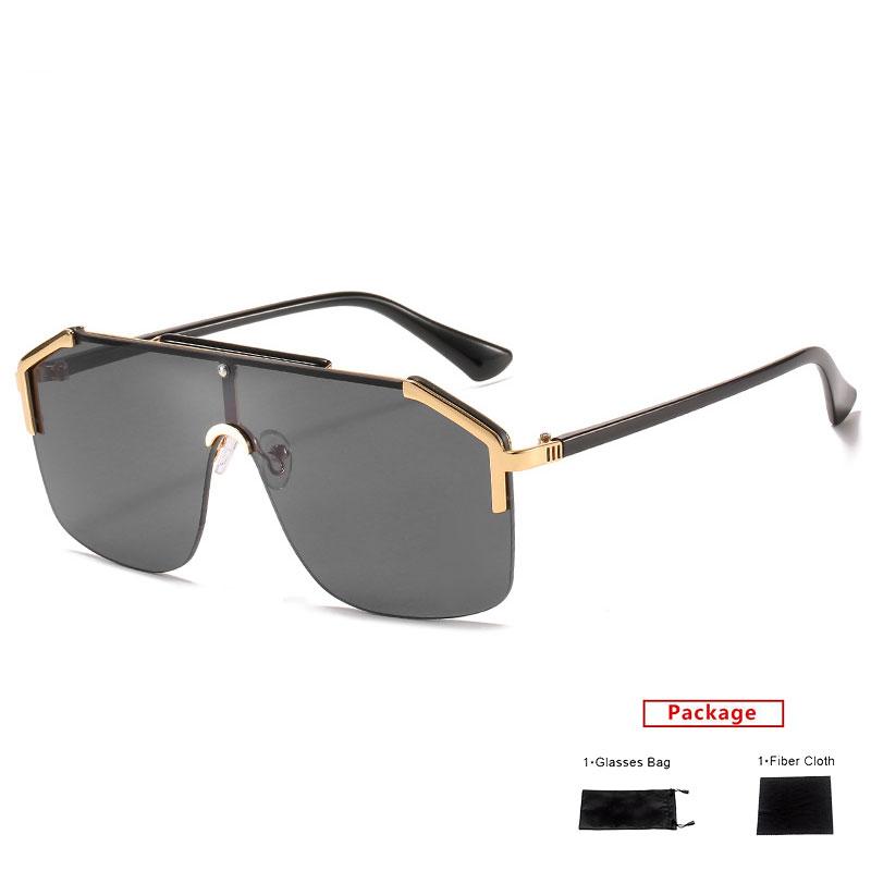 

Sunglasses Mimiyou Square Rimless Punk Men Vintage Pilot Glasses Women Sun Brand UV400 Eyeglasses Gafas De Sol