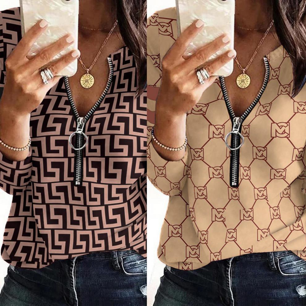 

New Fashionable Womens T-Shirt High-Quality Temperament All-Match Stand Collar Neck shirt Ice silk Small Shirt Was Thin Jacquard Knitted Top Tees Women Bouble SIZE, 1#