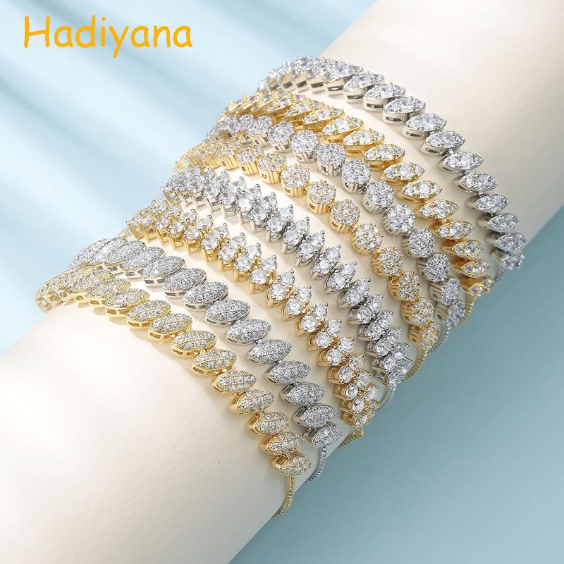 

Charm Bracelets Hadiyana Luxury Cubic Zirconia Bracelet Female Adjustable Copper Vintage Jewelry Acessories For Party SL046Charm CharmCharm