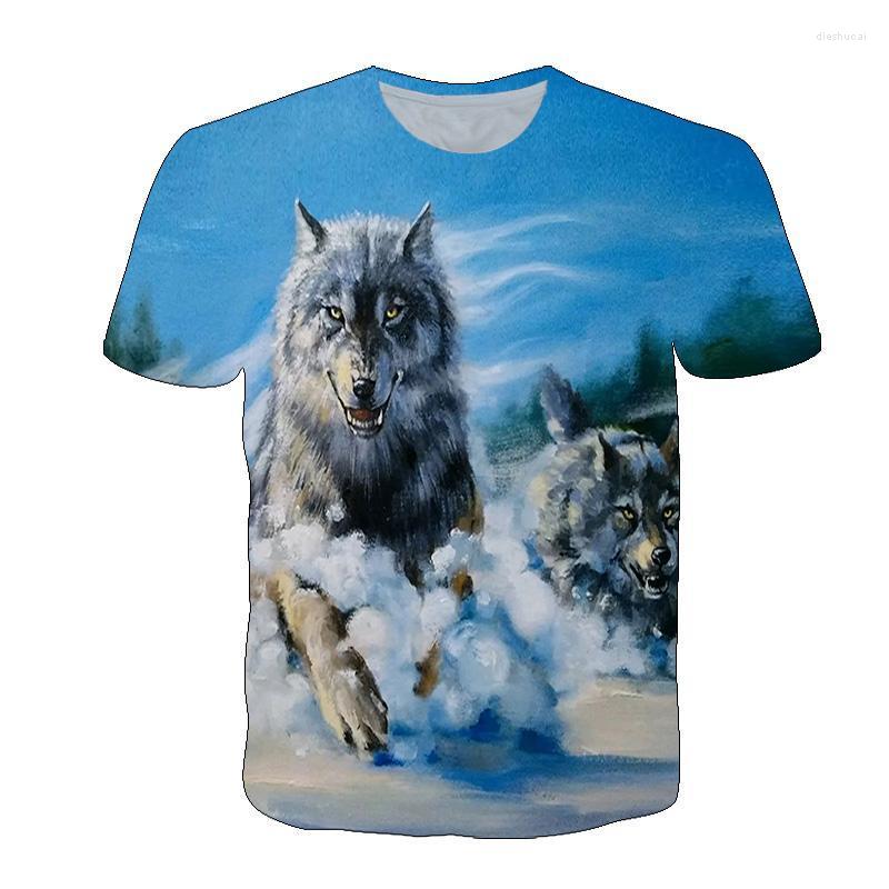 

Men's T-Shirts 3D Printing Fashion T-Shirt With Animal Wolf Pattern Round Neck Short Sleeve Summer Casual -6XL, T7700