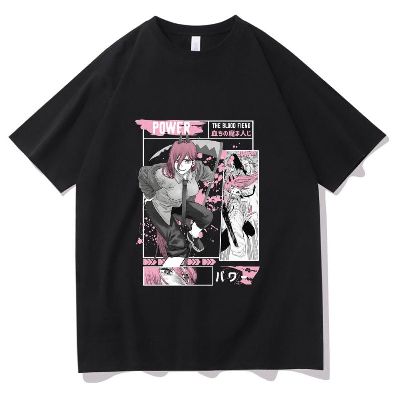 

Men's T-Shirts 2022 Japan Anime Ayanami Rei Tshirt Manga Chainsaw Man T Shirt Summer Unisex Casual Fashion T-shirt Woman Loose Tee Tops, Black