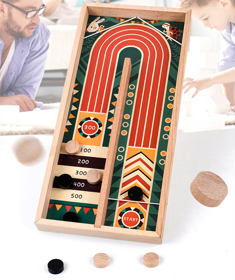 

Wholesale Wooden Catapult chess Interactive Table Game Board Game Ice Hockey Children Adults Christmas Party Toys